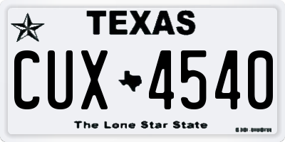 TX license plate CUX4540