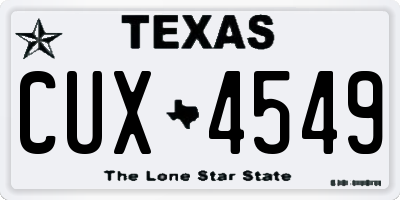 TX license plate CUX4549