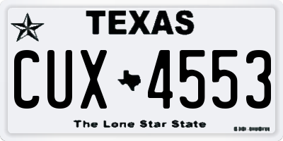 TX license plate CUX4553