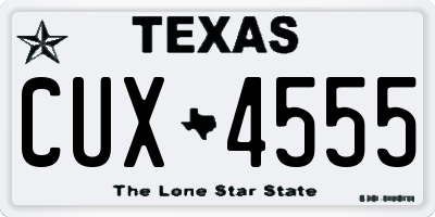TX license plate CUX4555