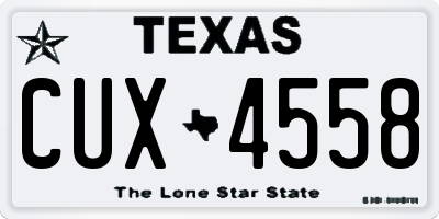 TX license plate CUX4558