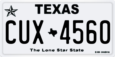 TX license plate CUX4560