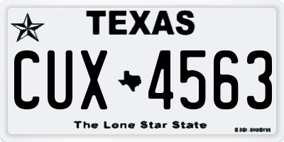 TX license plate CUX4563