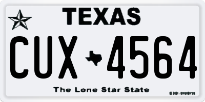 TX license plate CUX4564