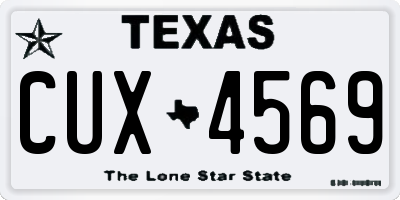 TX license plate CUX4569