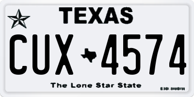 TX license plate CUX4574