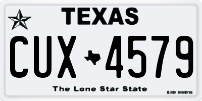 TX license plate CUX4579