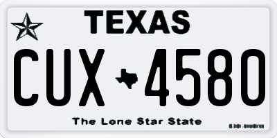 TX license plate CUX4580