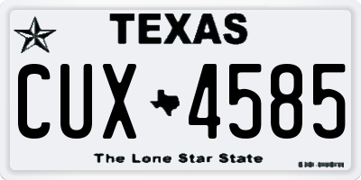 TX license plate CUX4585