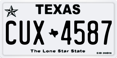 TX license plate CUX4587