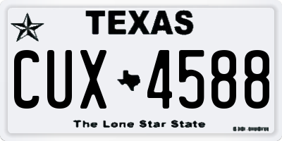 TX license plate CUX4588