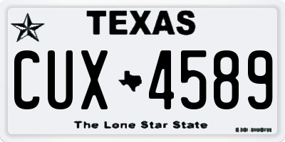 TX license plate CUX4589