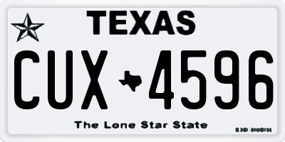TX license plate CUX4596