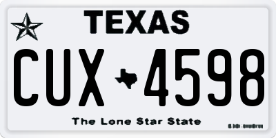 TX license plate CUX4598