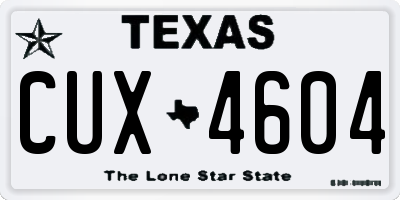 TX license plate CUX4604