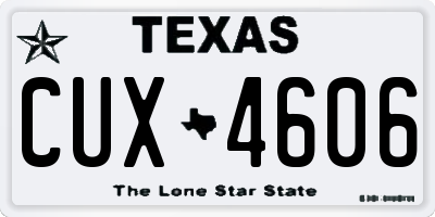 TX license plate CUX4606