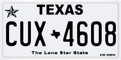 TX license plate CUX4608