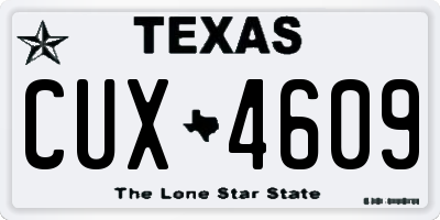 TX license plate CUX4609