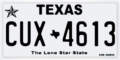TX license plate CUX4613