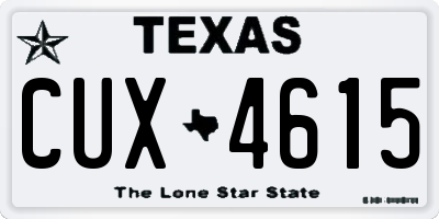TX license plate CUX4615