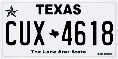 TX license plate CUX4618