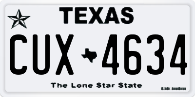 TX license plate CUX4634