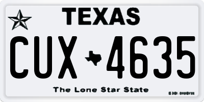 TX license plate CUX4635