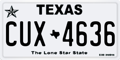 TX license plate CUX4636