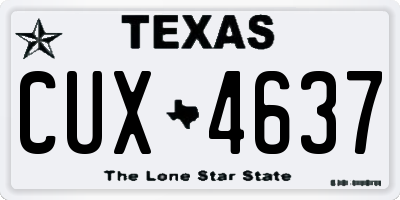 TX license plate CUX4637