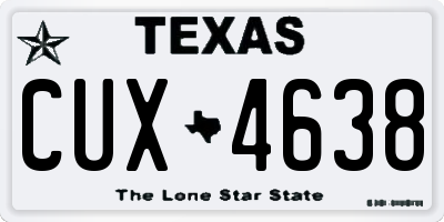 TX license plate CUX4638