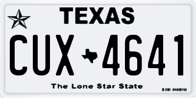 TX license plate CUX4641