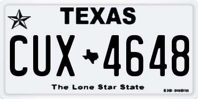 TX license plate CUX4648