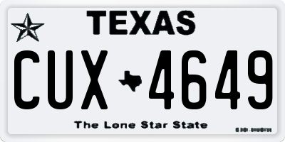 TX license plate CUX4649