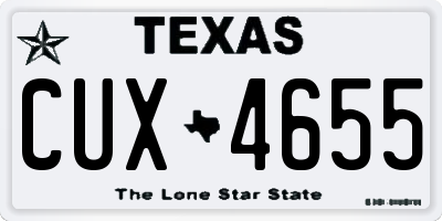 TX license plate CUX4655