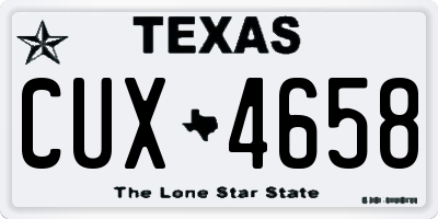 TX license plate CUX4658