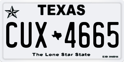 TX license plate CUX4665