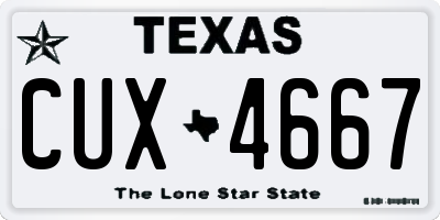 TX license plate CUX4667