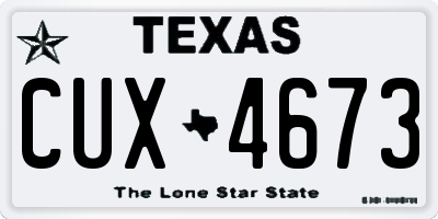 TX license plate CUX4673