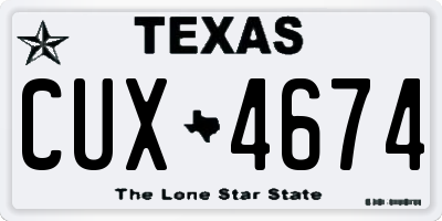 TX license plate CUX4674