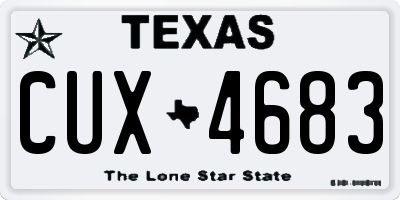 TX license plate CUX4683