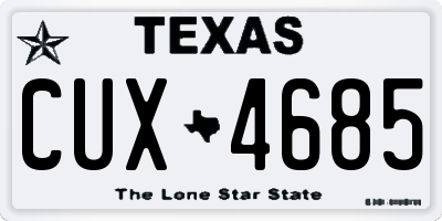 TX license plate CUX4685