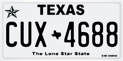 TX license plate CUX4688
