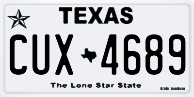 TX license plate CUX4689