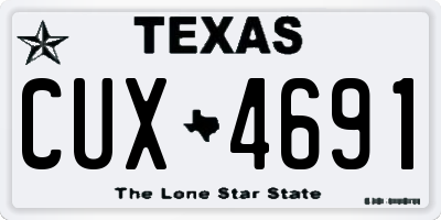 TX license plate CUX4691