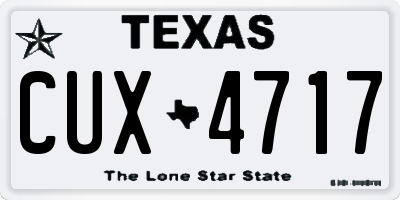 TX license plate CUX4717