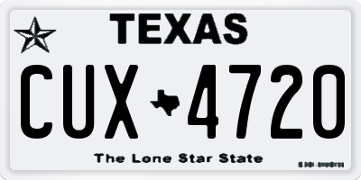 TX license plate CUX4720