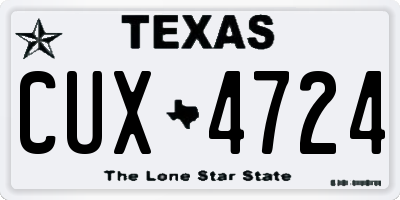 TX license plate CUX4724
