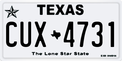 TX license plate CUX4731