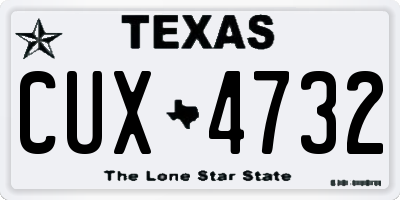 TX license plate CUX4732