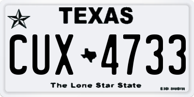 TX license plate CUX4733